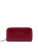 MM6 MAISON MARGIELA Portafoglio Numeric con Zip in Pelle Tawny Red