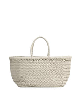 DOUUOD Borsa Amelia in Pelle Intrecciata Beige