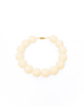 DOUUOD Collana Girocollo con Maxi Perle in Resina Burro