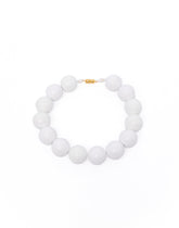 DOUUOD Collana Girocollo con Maxi Perle in Resina Off White