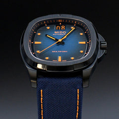 Mido orologio Multifort TV Big Date 39x40mm blu automatico acciaio finitura PVD nero M049.526.37.041.00