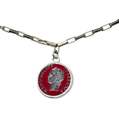 Collana Argento Smalto Dolce Vita Anni 50 Vintage BDG Accessories