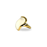 Leda | Handcrafted white ceramic ring with gold luster
