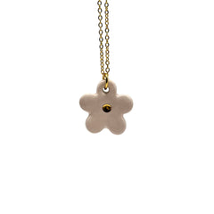 Margherita | Handcrafted pink floral ceramic necklace