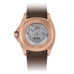 Mido orologio Multifort TV Big Date 39x40mm marrone automatico acciaio finitura PVD oro rosa M049.526.37.291.00
