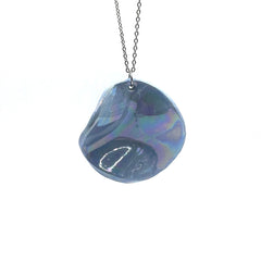 Perla | Handcrafted pearl light blue ceramic necklace