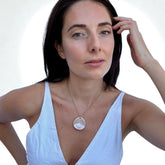 Perla | Handcrafted pearl-pink ceramic necklace