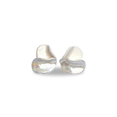 Petali | Handcrafted pearl-white ceramic stud earrings