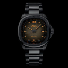 Mido orologio Multifort TV Big Date 40mm grigio automatico acciaio finitura PVD nero M049.526.33.081.00