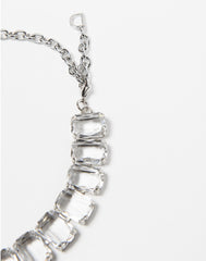 DOUUOD Collana con Pietre Trasparente