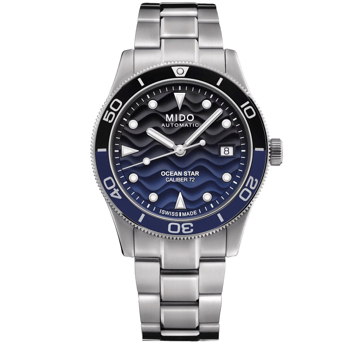 Mido orologio Ocean Star 39mm blu automatico acciaio M026.907.11.041.00