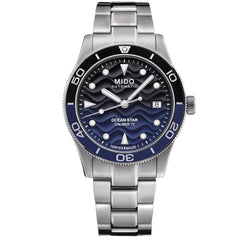 Mido orologio Ocean Star 39mm blu automatico acciaio M026.907.11.041.00