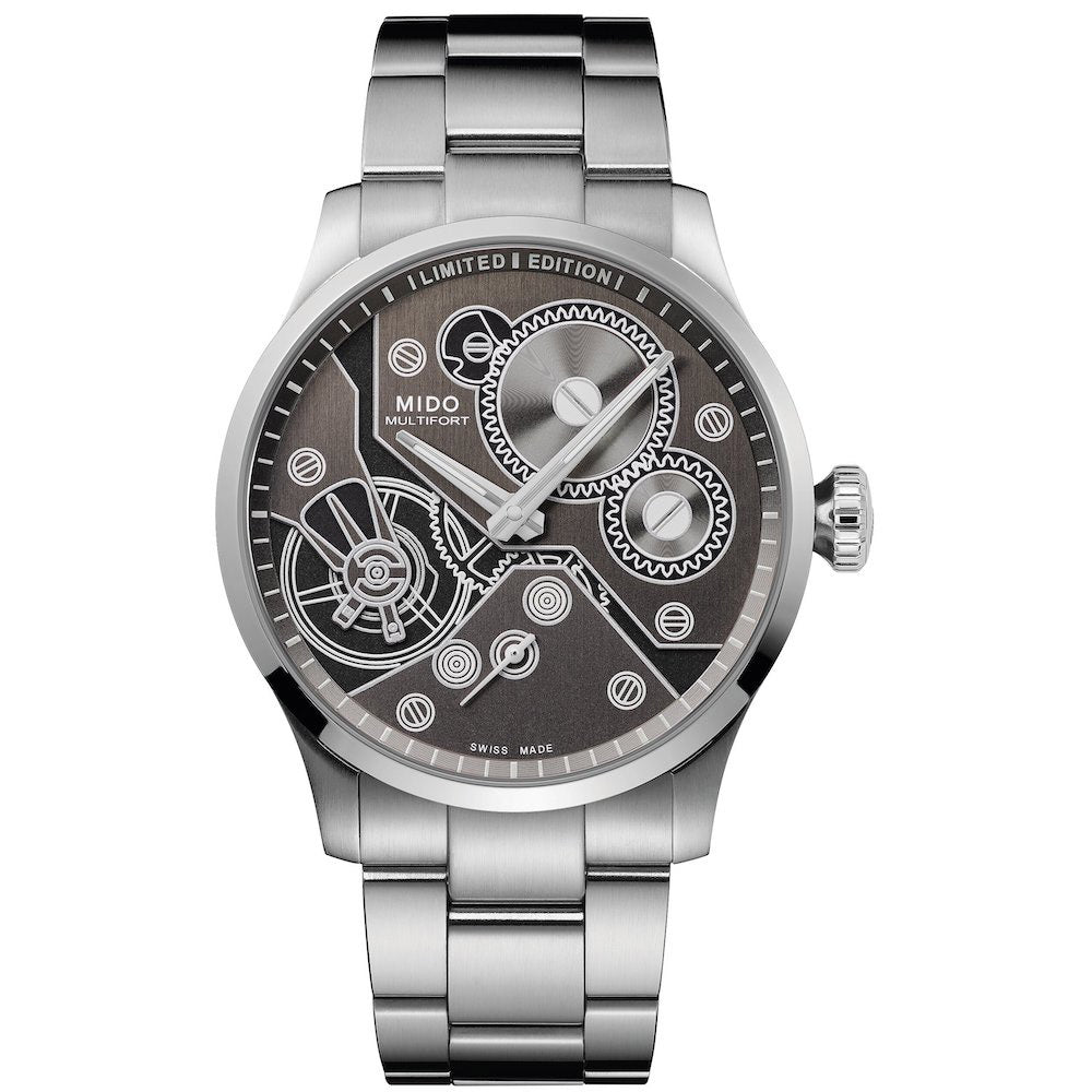 Mido orologio Multifort Mechanical Edizione limitata 999 pezzi 44mm antracite carica manuale acciaio M038.605.11.060.00