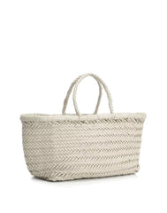 DOUUOD Borsa Amelia in Pelle Intrecciata Beige