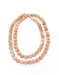DOUUOD Collana con Perle in Legno Naturale