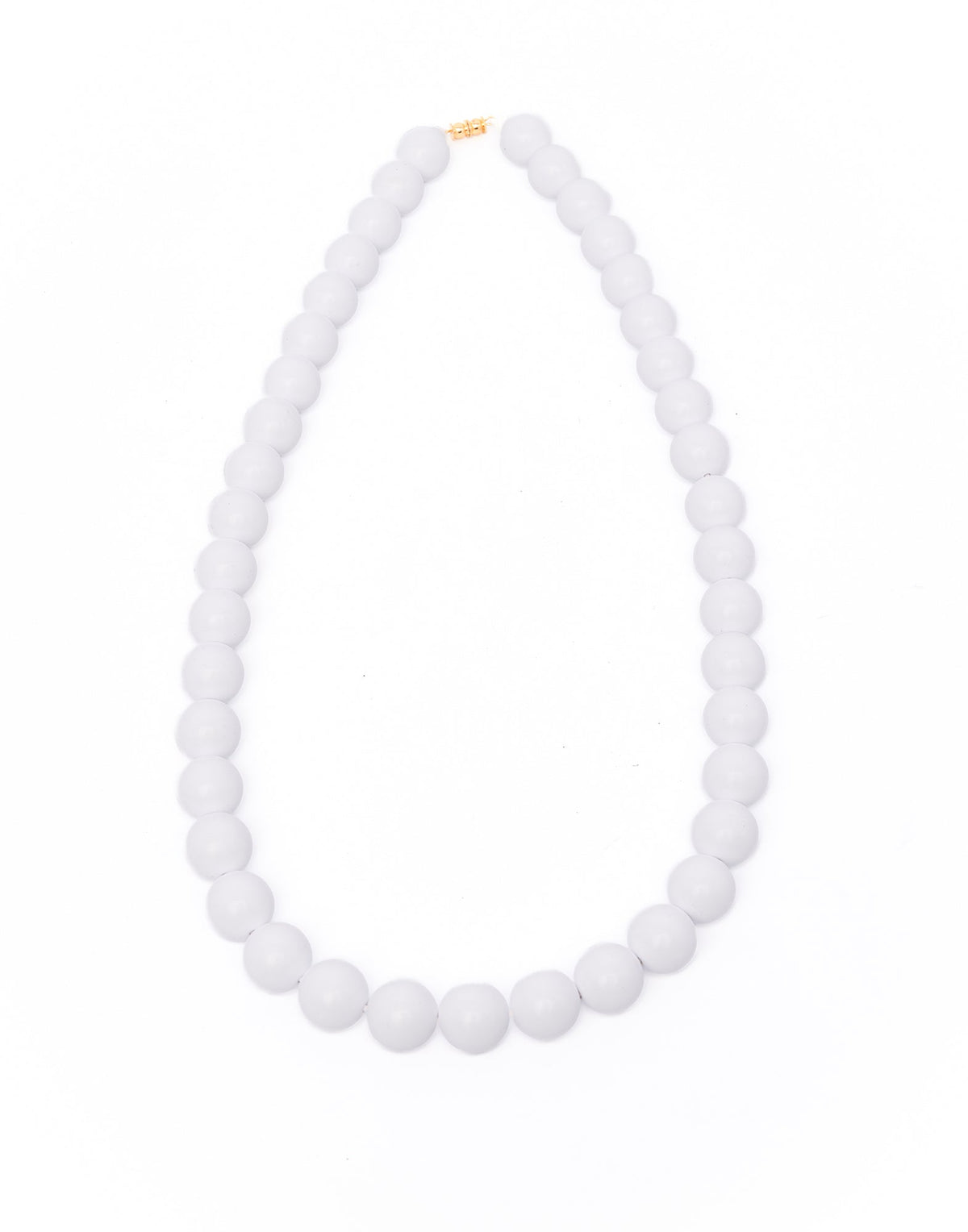 DOUUOD Collana con Maxi Perle in Resina Off White