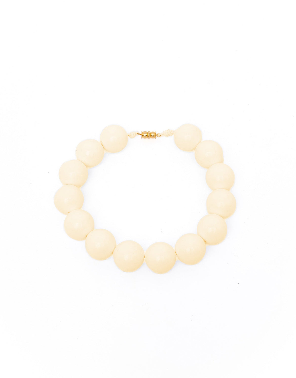 DOUUOD Collana Girocollo con Maxi Perle in Resina Burro