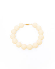 DOUUOD Collana Girocollo con Maxi Perle in Resina Burro