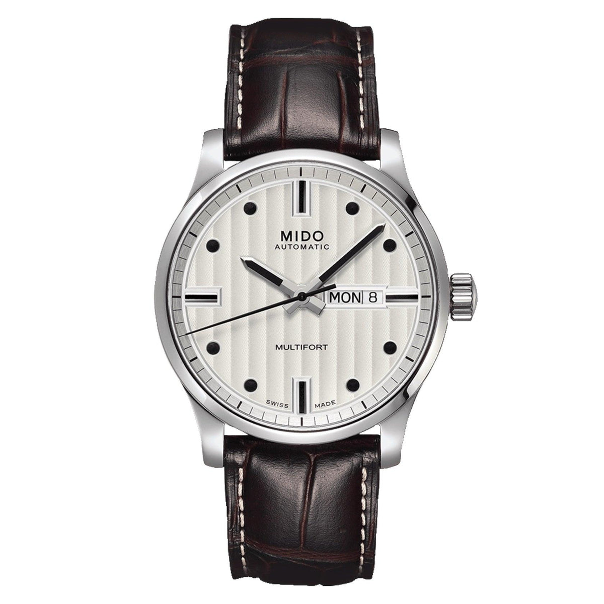 Mido orologio Multifort Gent 42mm argento automatico acciaio M005.430.16.031.80