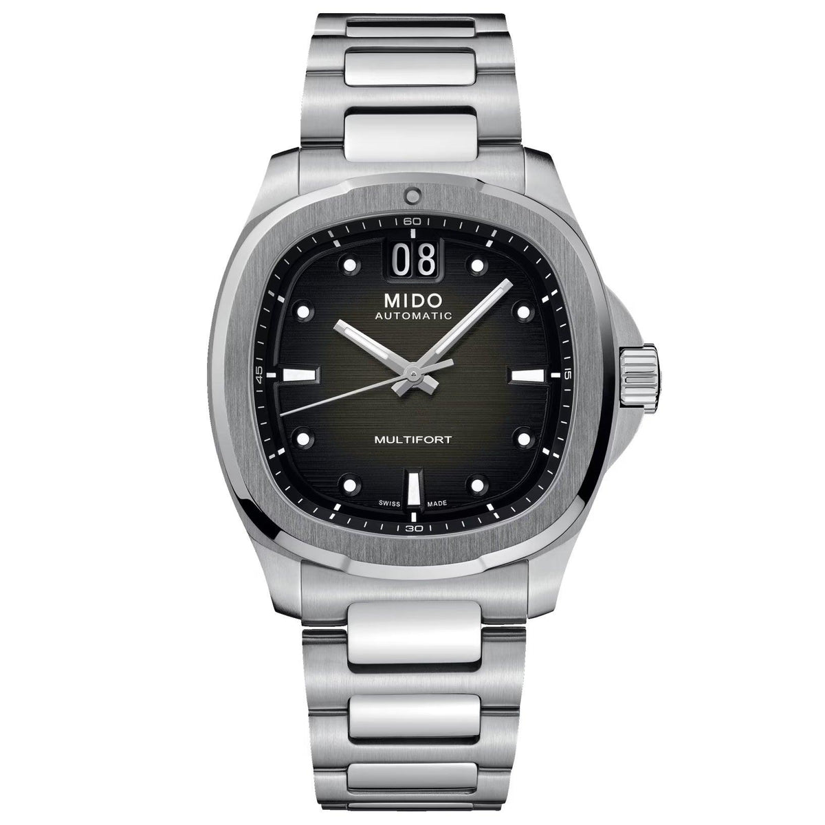 Mido orologio Multifort TV Big Date 39x40mm grigio automatico acciaio M049.526.11.081.00