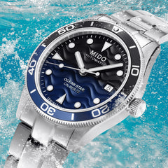 Mido orologio Ocean Star 39mm blu automatico acciaio M026.907.11.041.00